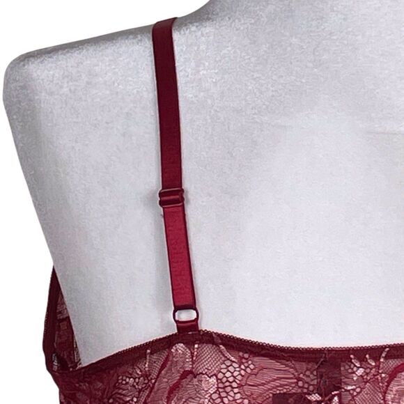 NWT Torrid Lace High Neck Babydoll Size 2 Red Sleeveless Adjustable Straps - Picture 12 of 15